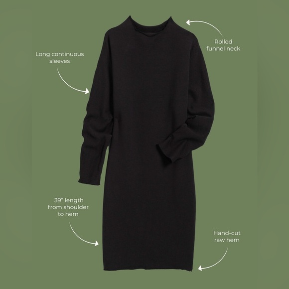 Frank & Eileen Izzie Triple Fleece Sweatshirt Party Dress Black Size Small - Picture 2 of 10